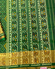 Green Panchanda Doted Designer Patola Saree