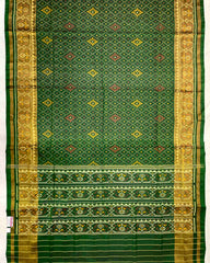 Green Panchanda Doted Designer Patola Saree