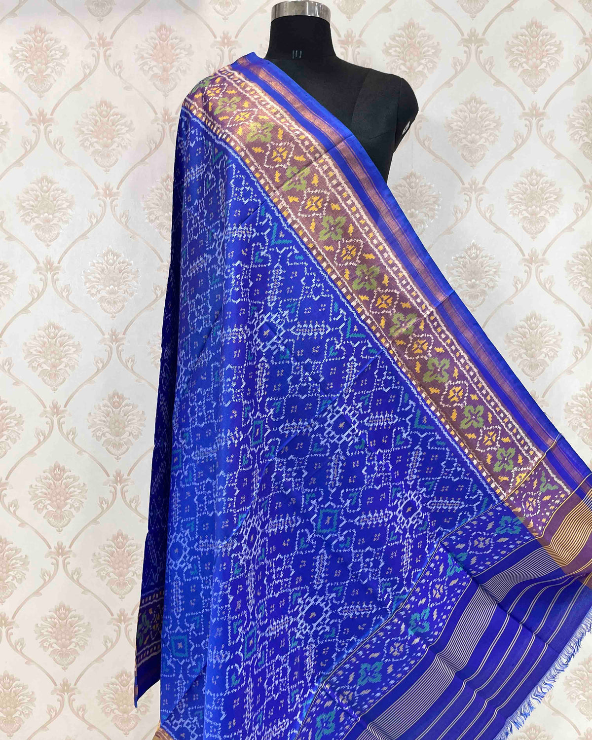 Blue Manekchowk Designer Patola Dupatta