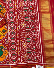 Red & Yellow Big Figure Narikunj Designer Patola Saree