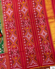Red & Green Big Figure Narikunj Designer Patola Saree