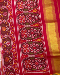 Red & Light Green Navratan Designer Patola Saree