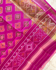 Pink Small Panchanda Designer Patola Dupatta
