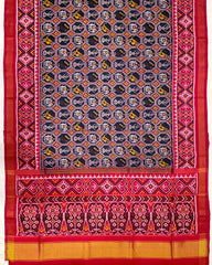 Reddish Pink & Dark Blue Narikunj Designer Patola Saree