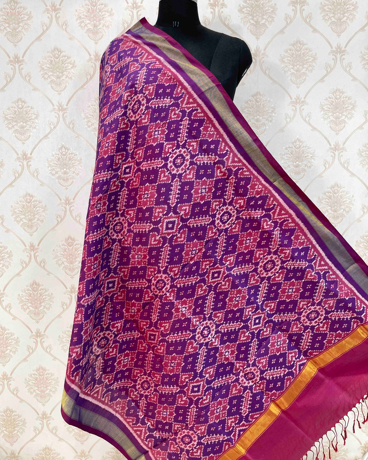 Purple Manekchowk Designer Patola Dupatta