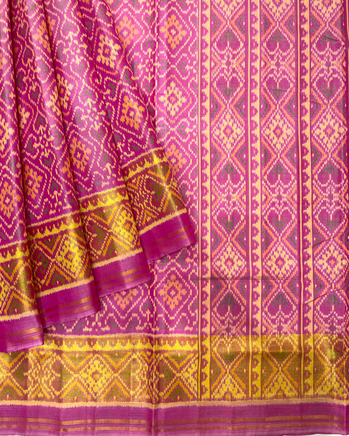 Pink Panchanda Designer Patola Saree
