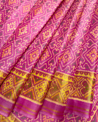 Pink Panchanda Designer Patola Saree