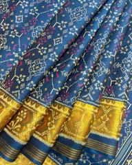 Navy Blue Navratan Designer Patola Saree