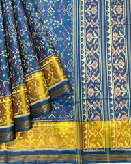 Navy Blue Navratan Designer Patola Saree