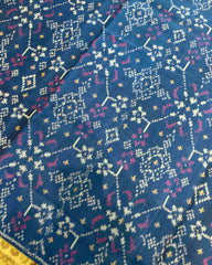 Navy Blue Navratan Designer Patola Saree