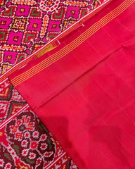 Red & Pink Manekchowk Designer Patola Saree