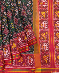 Red & Black Navratan Designer Patola Saree