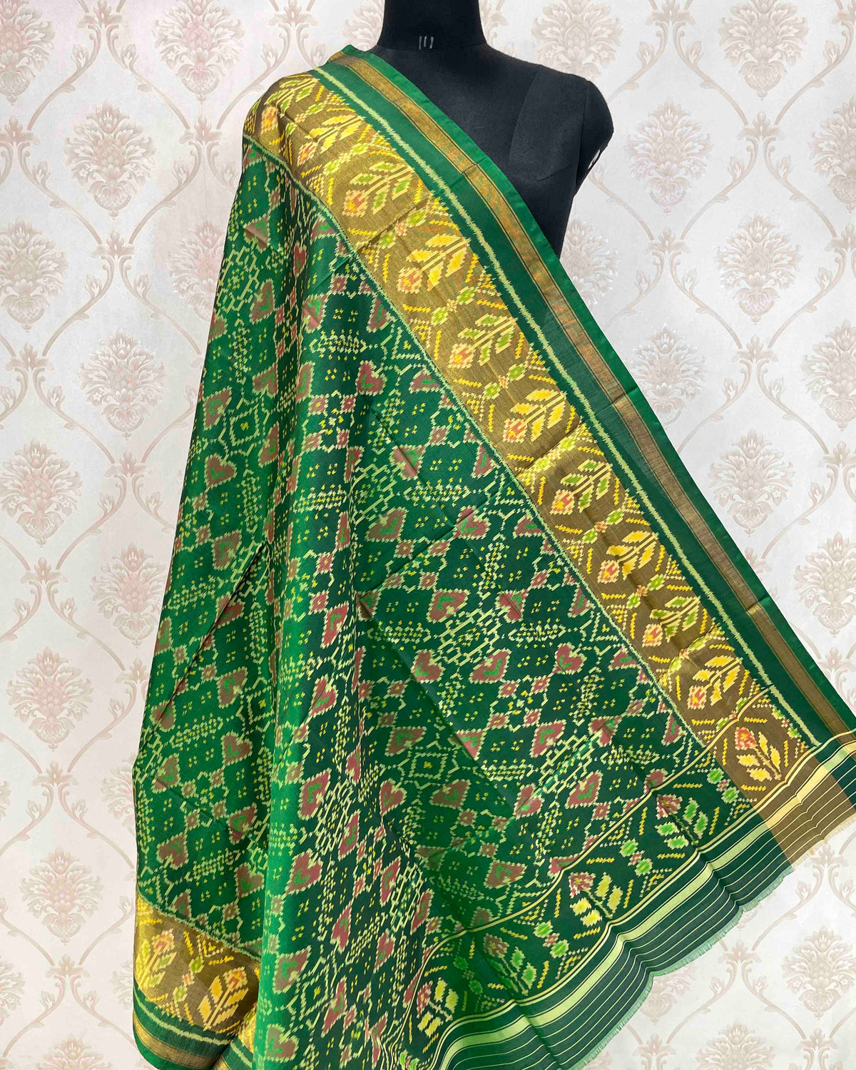 Green Manekchowk Designer Patola Dupatta