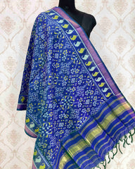 Blue Navratan Designer Patola Dupatta