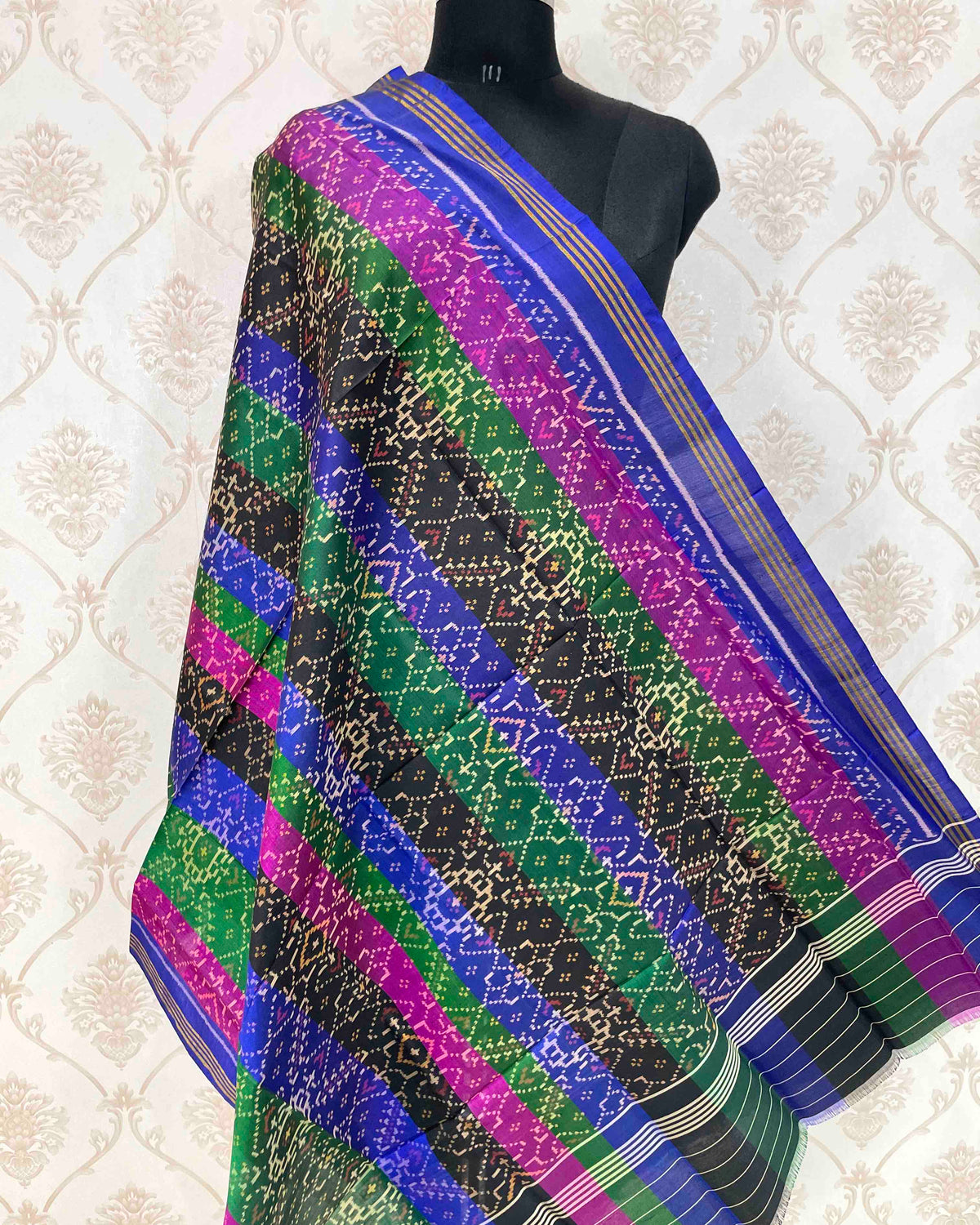 Multicolour Manekchowk Designer Patola Dupatta