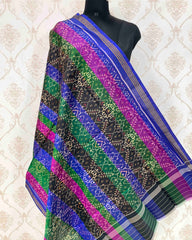 Multicolour Manekchowk Designer Patola Dupatta