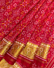 Red Navratan Designer Patola Saree