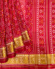 Red Navratan Designer Patola Saree