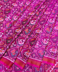 Pink Narikunj Designer Patola Saree