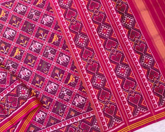 Pink Narikunj Traditional Patola - SindhoiPatolaArt