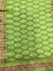 Banarasi Georgette Bandhani Saree - SindhoiPatolaArt