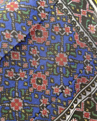 Black & Blue Navratan Patola Shawl - SindhoiPatolaArt