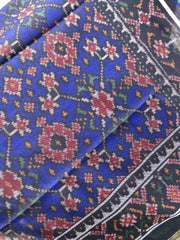 Black & Blue Navratan Patola Shawl - SindhoiPatolaArt