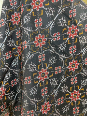 Black chhabadi design patola dupatta - SindhoiPatolaArt