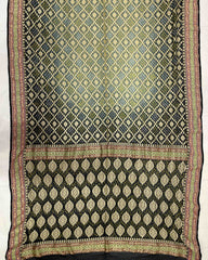 Black & Grey banarasi Georgette Bandhani Saree - SindhoiPatolaArt