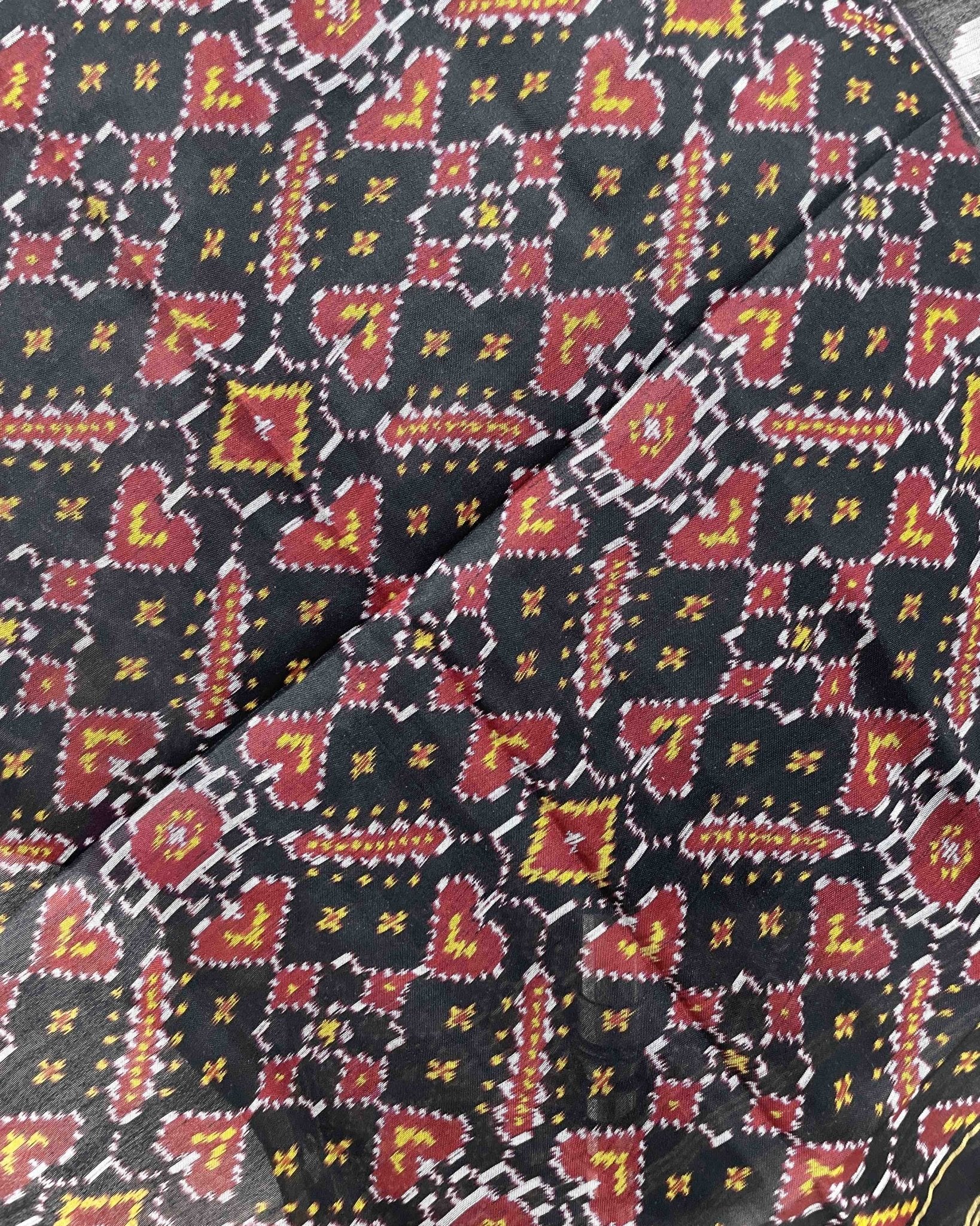 Black Manekchowk Designer Patola Dupatta - SindhoiPatolaArt