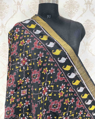 Black Navratan Designer Patola Dupatta - SindhoiPatolaArt