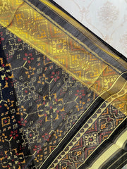 Black navratna design patola dupatta - SindhoiPatolaArt