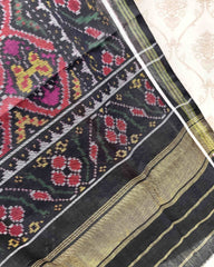 Black & Purple Narikunj Patola Shawl - SindhoiPatolaArt