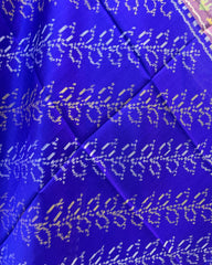 Blue ambadal Patola Dupatta - SindhoiPatolaArt