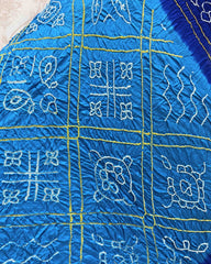 Blue Bandhani Dupatta - SindhoiPatolaArt