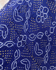 Blue Bandhani Dupatta - SindhoiPatolaArt