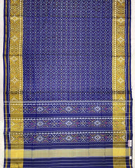 Blue Doted Designer Patola Saree - SindhoiPatolaArt