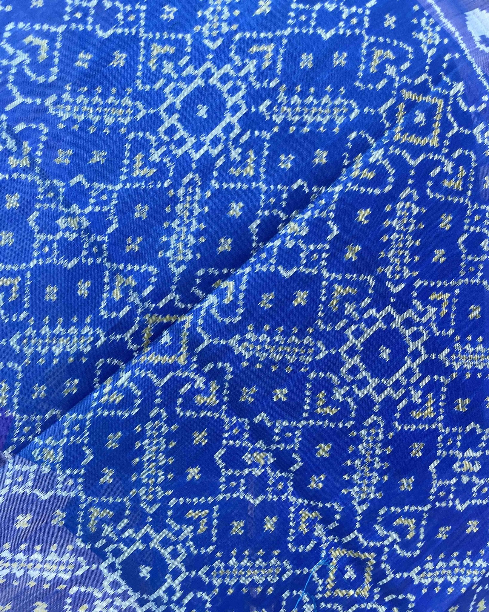 Blue Manekchowk Designer Patola Dupatta - SindhoiPatolaArt