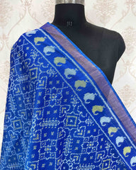 Blue Manekchowk Designer Patola Dupatta - SindhoiPatolaArt
