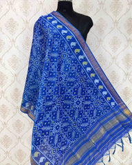 Blue Manekchowk Designer Patola Dupatta - SindhoiPatolaArt