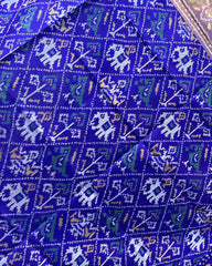 Blue Narikunj Designer Patola Dupatta - SindhoiPatolaArt