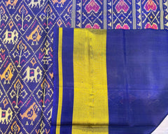 Blue Narikunj Designer Patola Saree - SindhoiPatolaArt