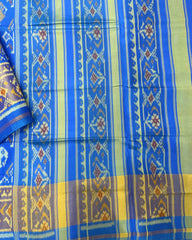 Blue Narikunj Designer Patola Saree - SindhoiPatolaArt