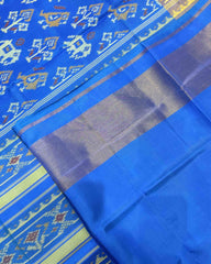Blue Narikunj Designer Patola Saree - SindhoiPatolaArt