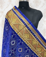 Blue Panchanda Designer Patola Dupatta - SindhoiPatolaArt
