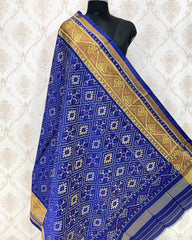 Blue Panchanda Designer Patola Dupatta - SindhoiPatolaArt