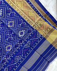 Blue Panchanda Designer Patola Dupatta - SindhoiPatolaArt