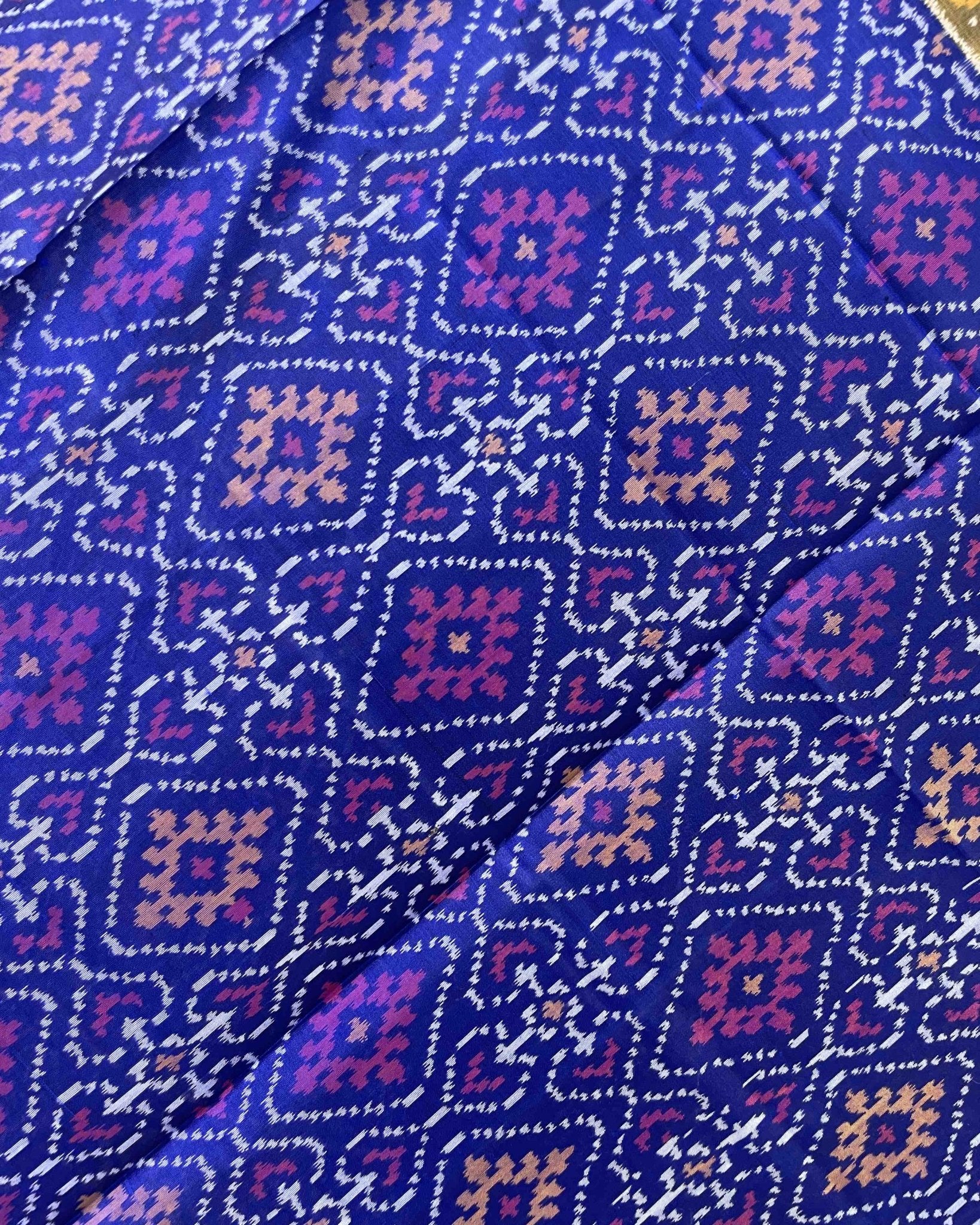 Blue Panchanda Designer Patola Dupatta - SindhoiPatolaArt