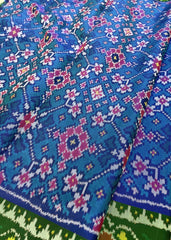 Green & Blue Navratna Patola Saree - SindhoiPatolaArt