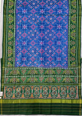 Green & Blue Navratna Patola Saree - SindhoiPatolaArt